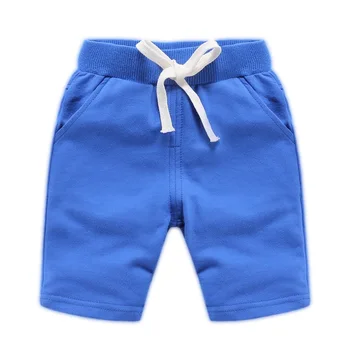 2023 Летние шорты для мальчиков и девочек, Хлопковые однотонные детские трусики с эластичной резинкой на талии, Пляжные Короткие спортивные брюки, одежда для малышей