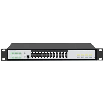 24-Портовый 10/100/1000base-T + 4-портовый 10G SFP + L3 управляемый коммутатор, Опция 802.3at PoE, Гигабитные управляемые коммутаторы WEB Smart