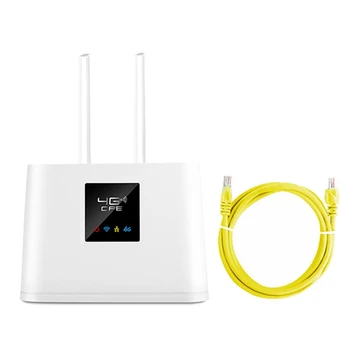 Беспроводной маршрутизатор 4G 150 Мбит/с с 2 антеннами Встроенный слот для SIM-карты Поддержка максимум 20 пользователей (штепсельная вилка США)