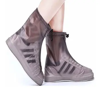 Нескользящая износостойкая толстая водонепроницаемая обувь Для мужчин и женщин, многоразовый чехол для дождевых ботинок, чехол для дождевых ботинок с водонепроницаемым слоем